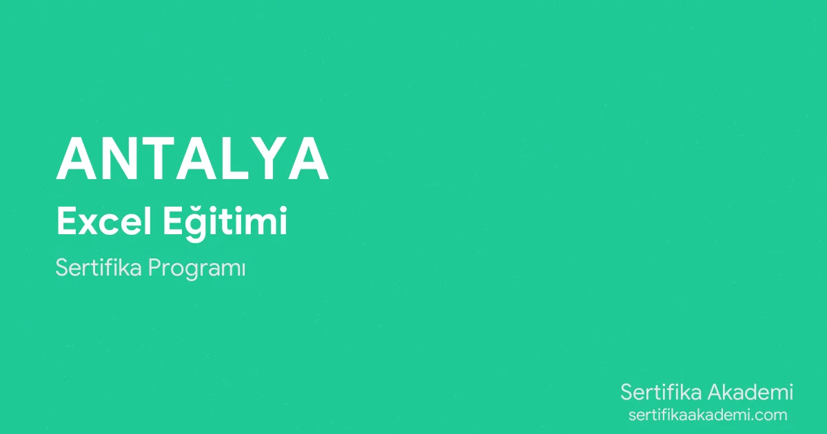 Antalya Excel Eğitimi