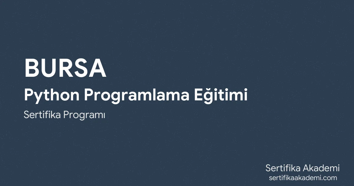Bursa Python Programlama Eğitimi