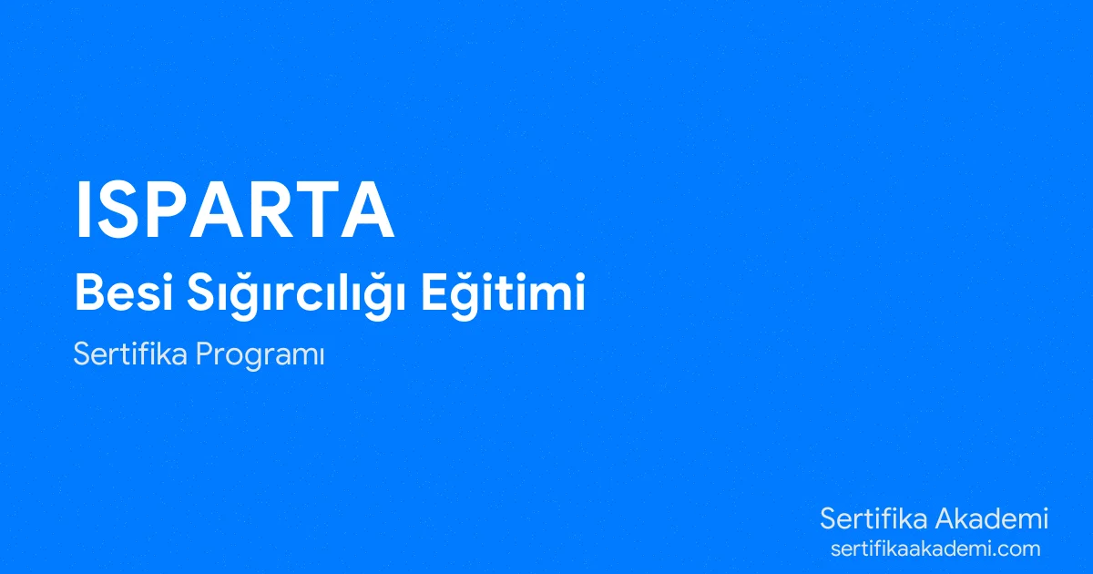 Isparta Besi Sığırcılığı Eğitimi
