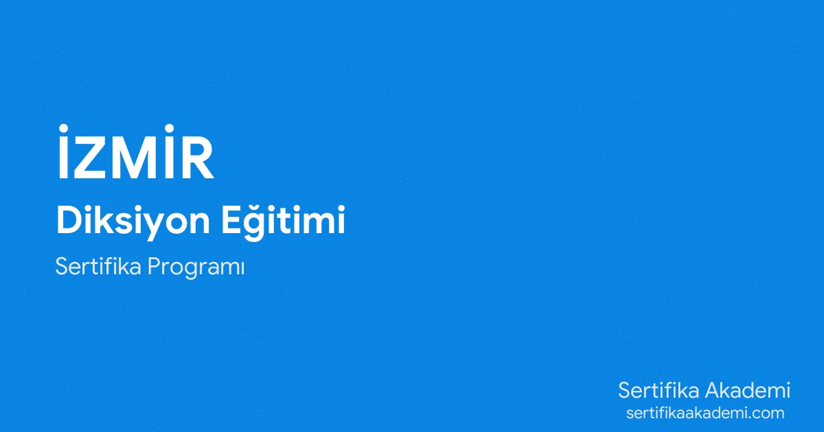 İzmir Diksiyon Eğitimi