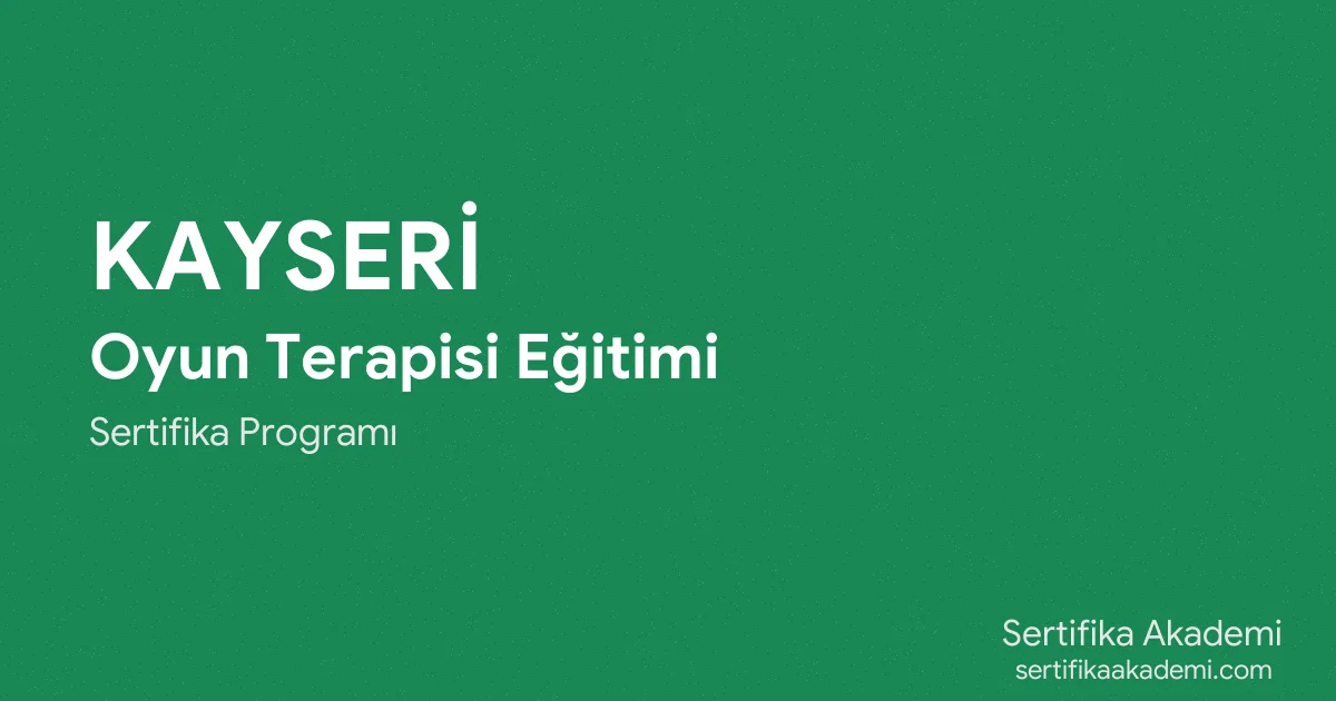 Kayseri Oyun Terapisi Eğitimi