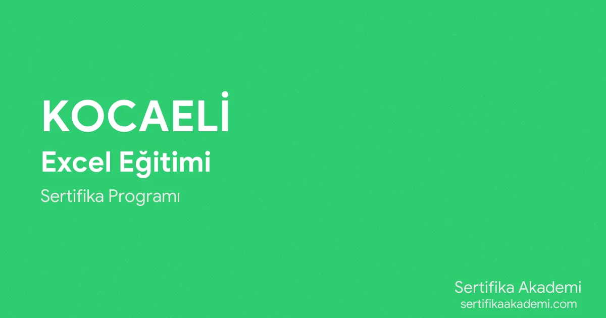 Kocaeli Excel Eğitimi
