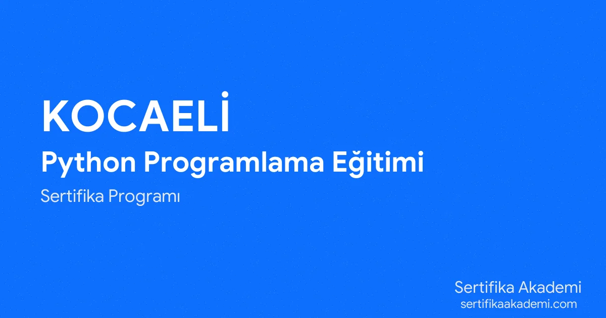Kocaeli Python Programlama Eğitimi