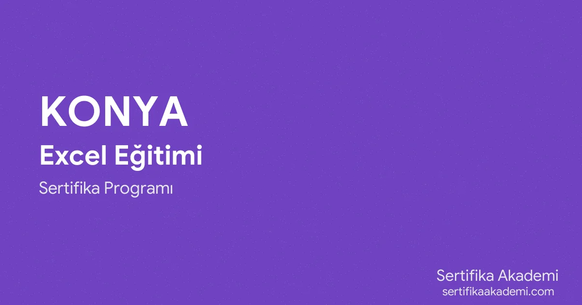 Konya Excel Eğitimi