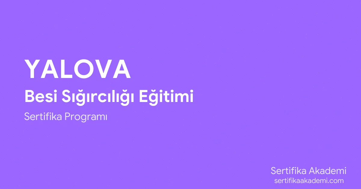 Yalova Besi Sığırcılığı Eğitimi
